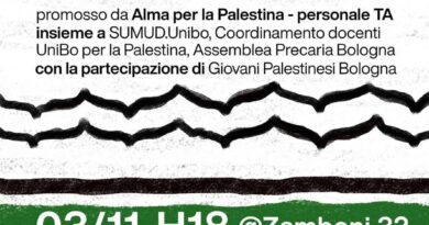 Bologna, 3 novembre: smantelliamo la propaganda sionista!