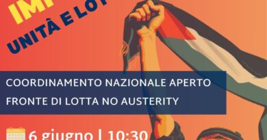 Milano, 6 giugno, riunione aperta del Coordinamento nazionale del Flna